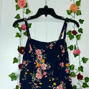 Floral spaghetti strap jumpsuit